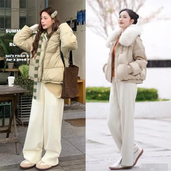 quan-trang-ao-phao (1).jpg 5 thời trang, quần trắng, áo lông vũ
