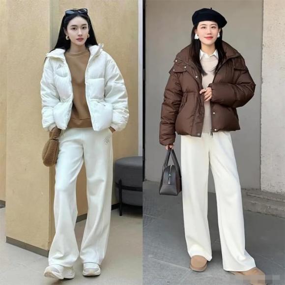 quan-trang-ao-phao (1).jpg 6 thời trang, quần trắng, áo lông vũ