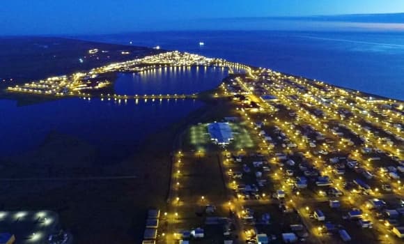 hoàng hôn, thị trấn Utqiagvik, Alaska, thị trấn không có mặt trời trong mùa đông