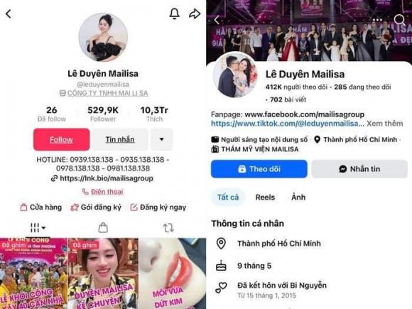 con dâu bà chủ thẩm mỹ viện Mailisa