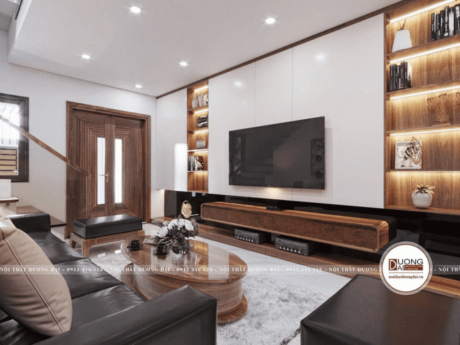 Gỗ óc chó, nội thất phòng khách, Nội Thất Đương Đại