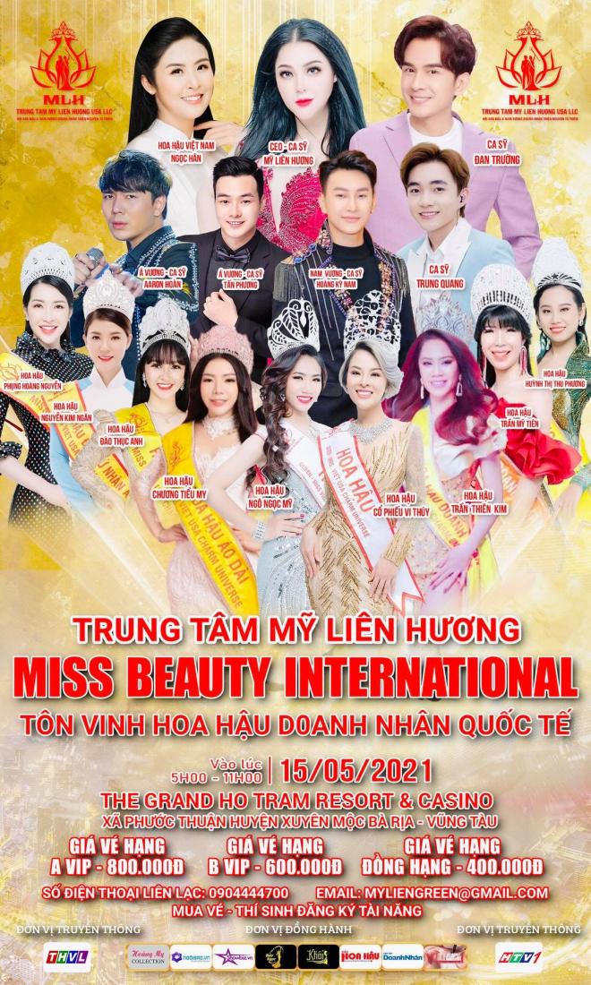 Trung tâm Mỹ Liên Hương, hoa hậu doanh nhân quốc tế, Miss - Mrs - Mister Beauty information