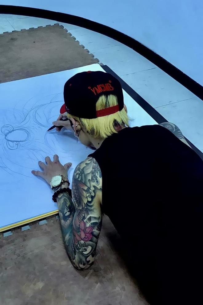 Phạm Văn Hải Tattoo, xăm hình rắc cát