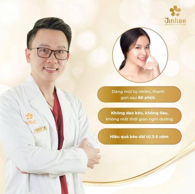 nâng mũi bằng chỉ, nâng mũi không cần phẫu thuật, Viện thẩm mỹ quốc tế Jinhae