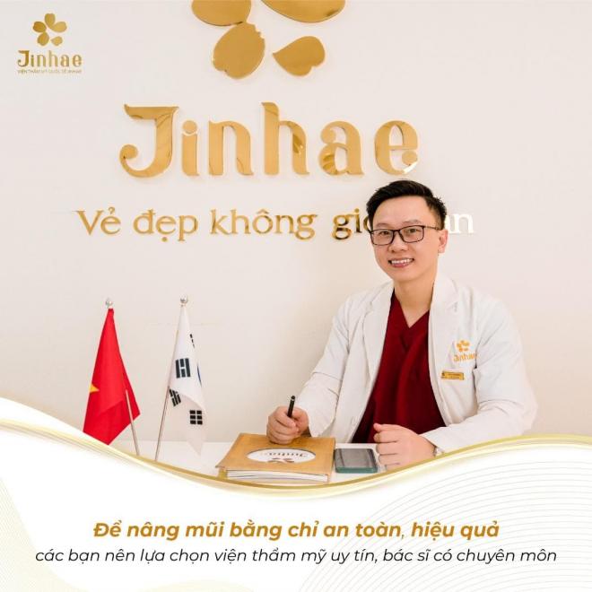 nâng mũi bằng chỉ, nâng mũi không cần phẫu thuật, Viện thẩm mỹ quốc tế Jinhae