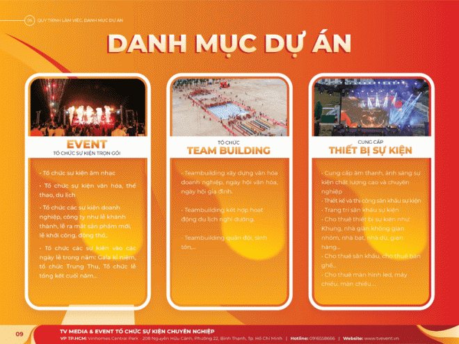 TV Media & Event, MC Tiến Vũ, tổ chức sự kiện