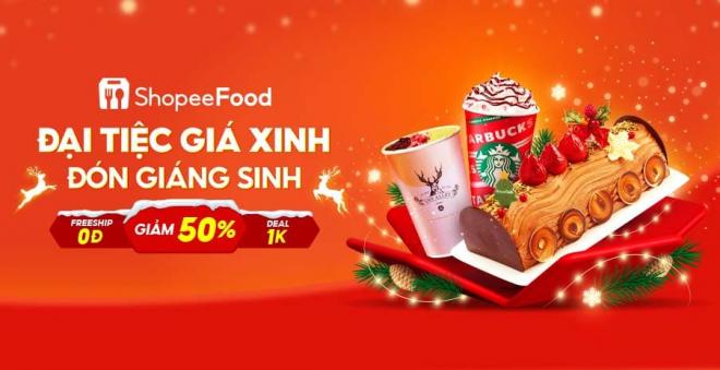 Giáng Sinh , ShopeeFood, Đại Tiệc Giá Xinh – Đón Giáng Sinh