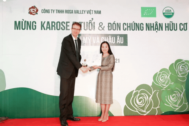 Karose, mỹ phẩm Karose, Rosa Valley Việt Nam, chứng nhận hữu cơ quốc tế