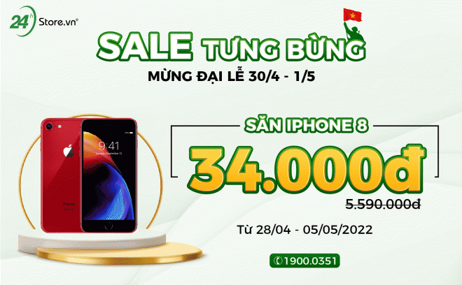 24hStore, iphone 8 giá sốc, 24hStore sale sốc