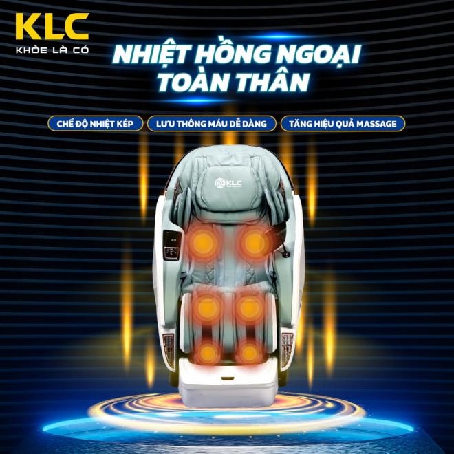 Ghế massage KLC, phục hồi chấn thương, giảm đau đầu